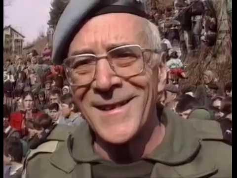 Le g&eacute;n&eacute;ral Morillon &agrave; Srebrenica